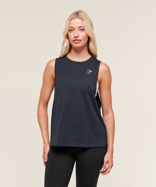 Gymshark Training Drop Arm Tank - Heavy Blue