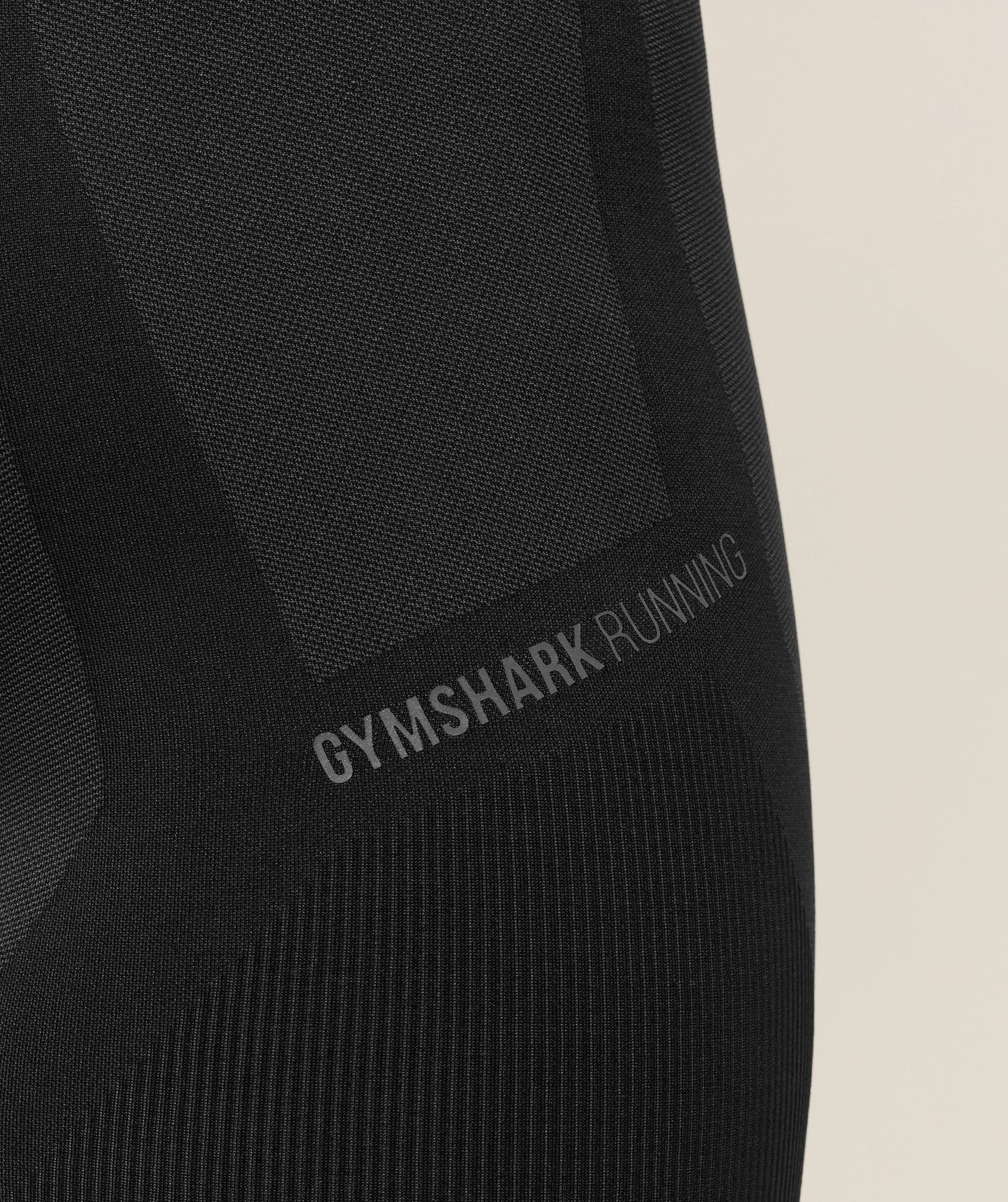 Gymshark Seamless Running Half Tight - Black/Grey