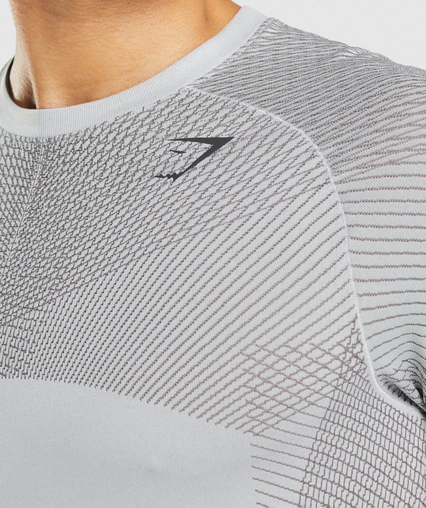 Gymshark Apex Seamless T-Shirt - Light Grey/Onyx Grey
