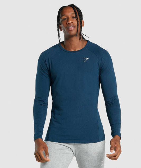 Gymshark Critical 2.0 Long Sleeve T-Shirt - Navy
