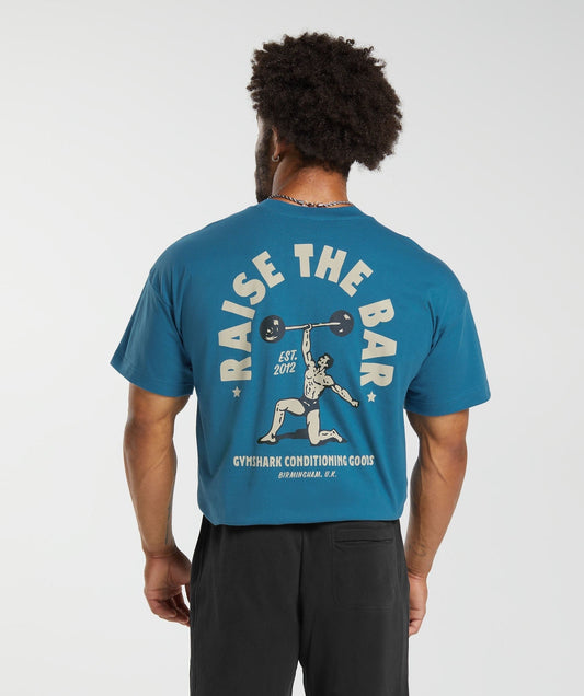 Gymshark Raise the Bar T-Shirt - Core Blue