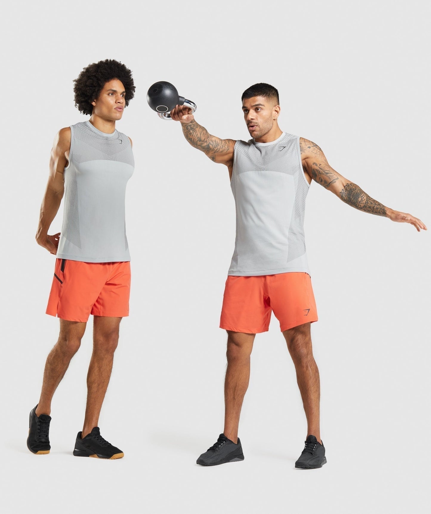 Gymshark Apex Seamless Tank - Light Grey/Onyx Grey