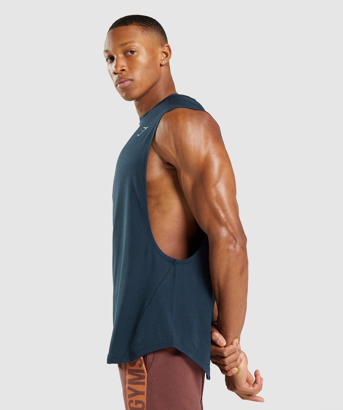 Gymshark Bold Drop Arm Tank - Navy