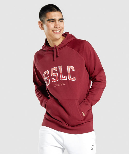 Gymshark GSLC Collegiate Hoodie - Burgundy