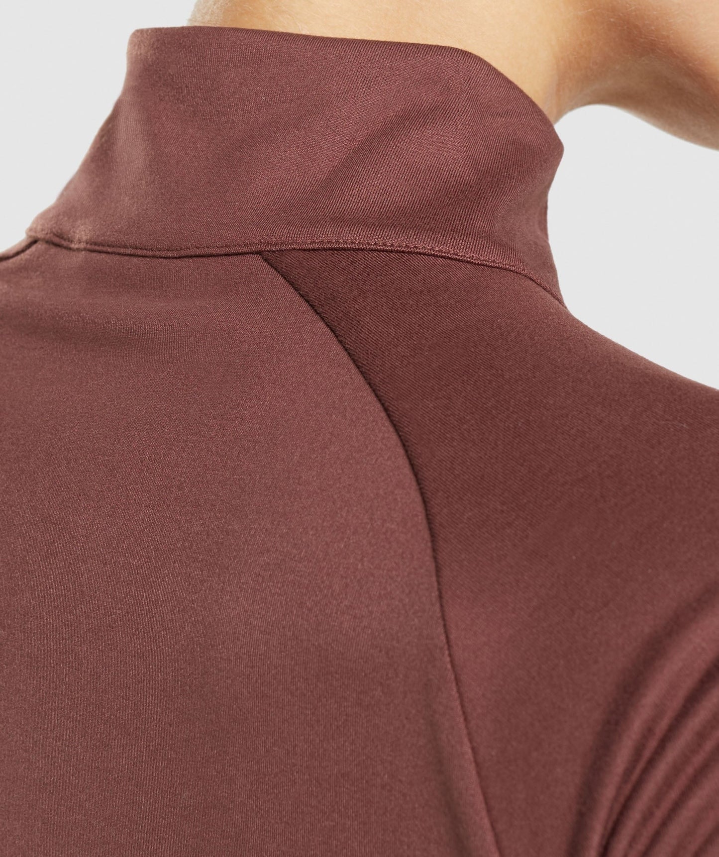 Gymshark Training 1/4 Zip - Cherry Brown