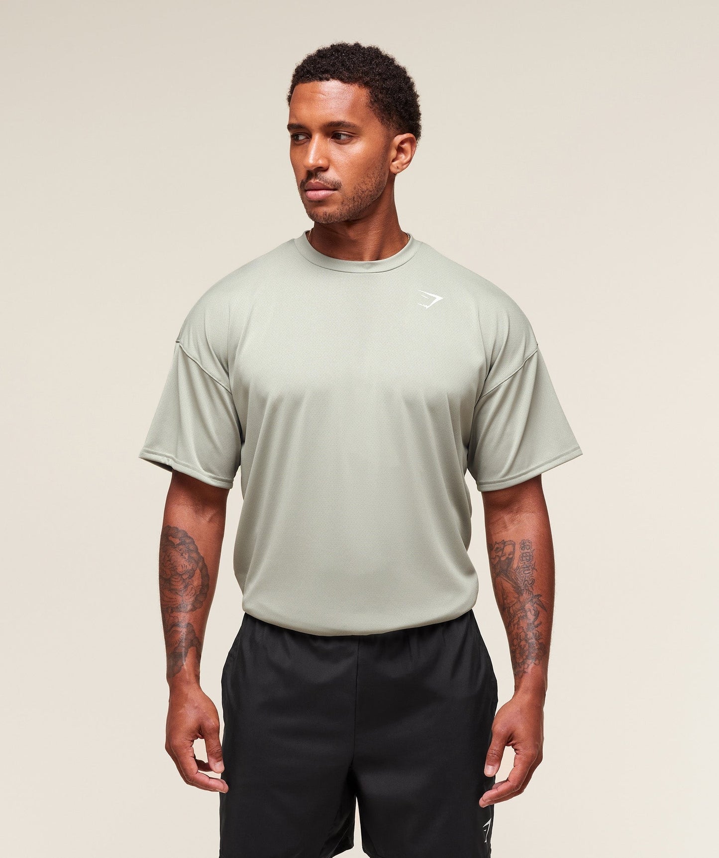 Gymshark Arrival Oversized T-Shirt - Stone Grey