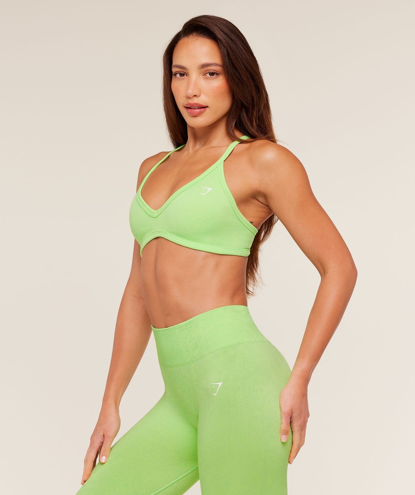 Gymshark Adapt Animal X Whitney Sports Bra - Energy Gelato Green / Sorbet Yellow