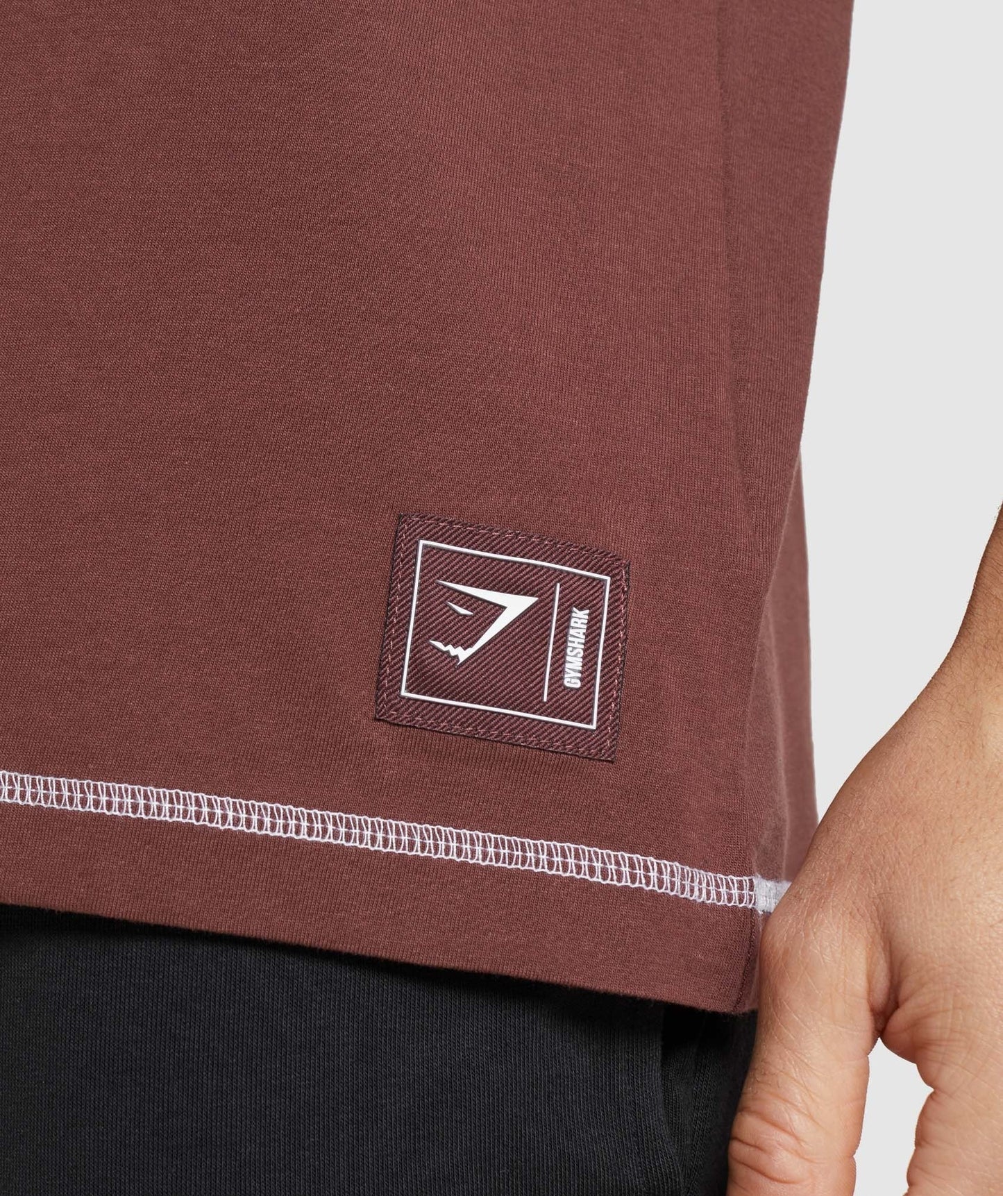 Gymshark Recess T-Shirt - Cherry Brown/White