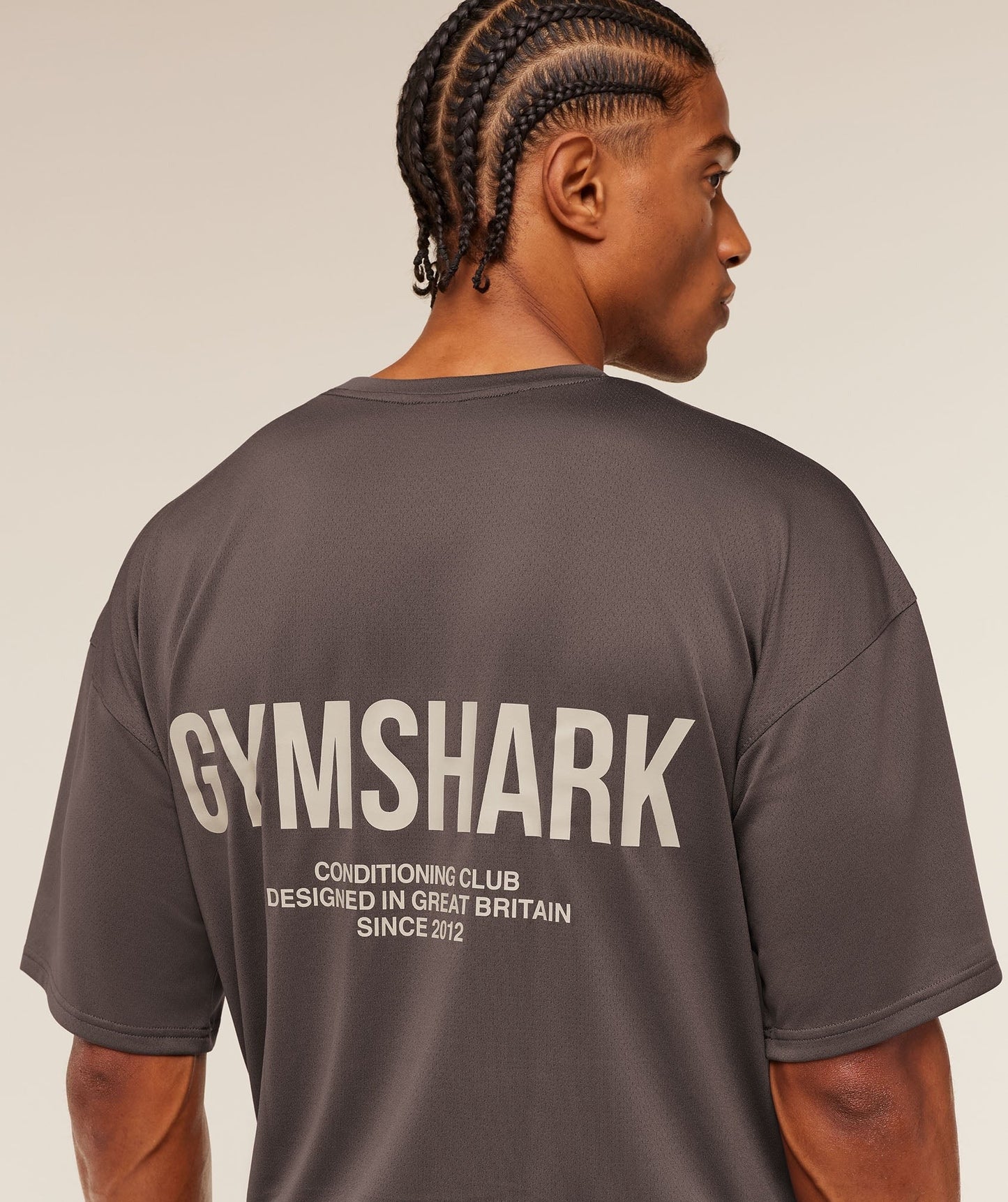 Gymshark Conditioning Club Oversized T-Shirt - Cool Brown/Tinted White
