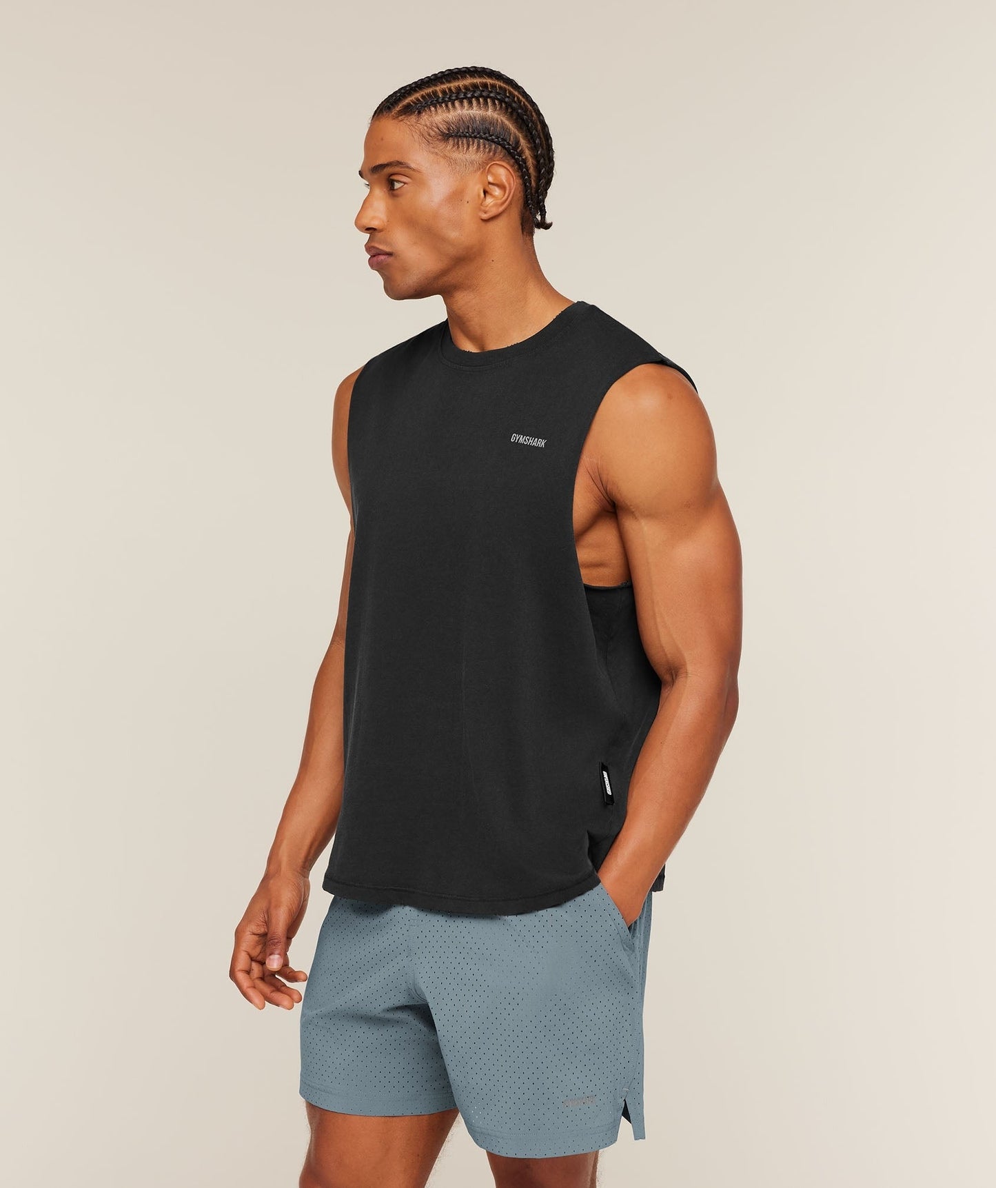Gymshark x CBUM Washed Sleeveless T-Shirt - Black