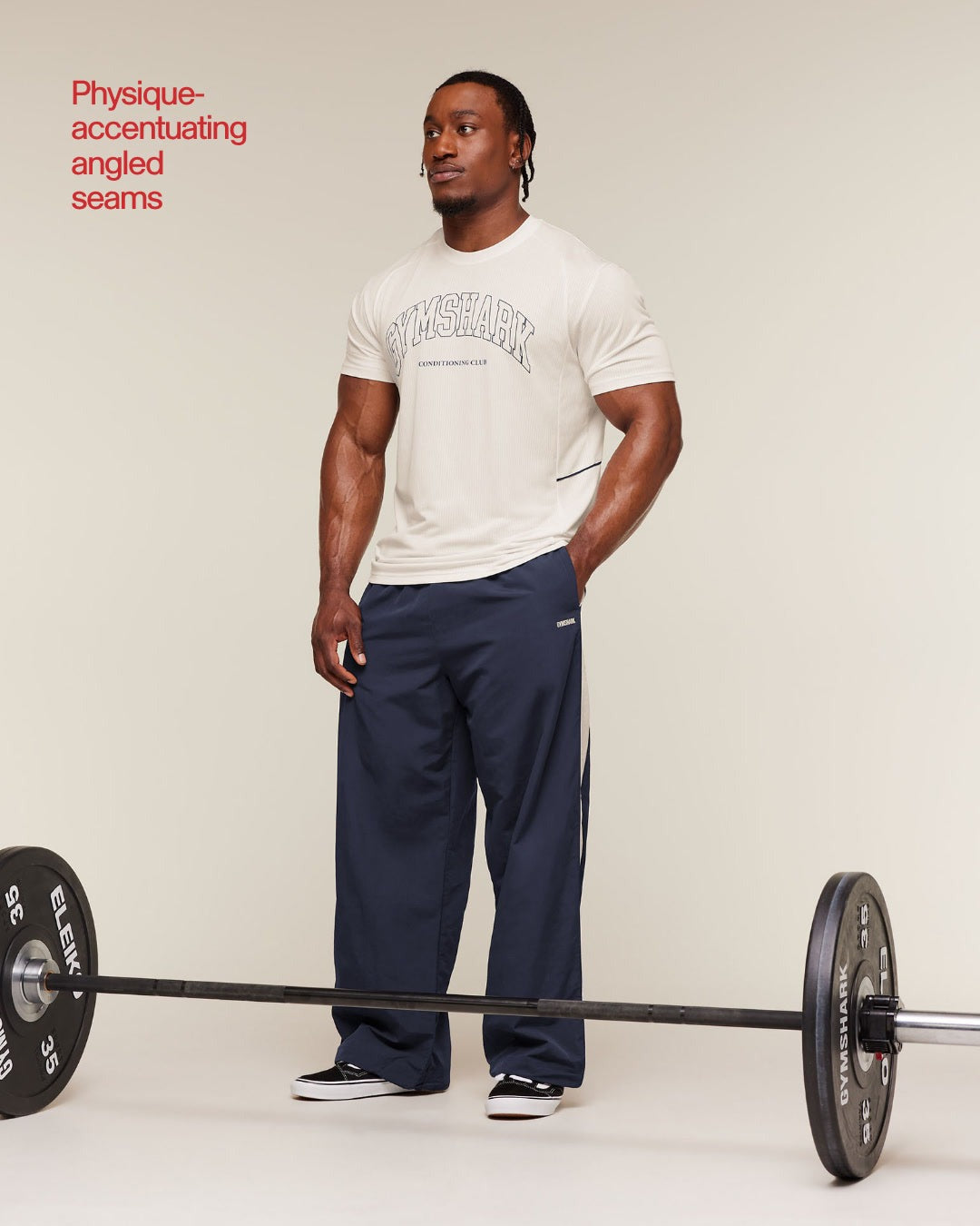 Gymshark Collegiate Tech T-Shirt - Soft White