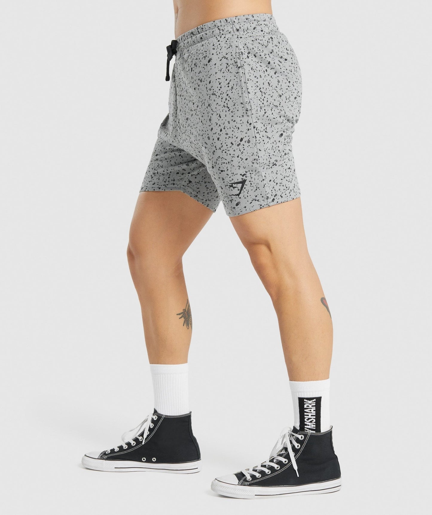 Gymshark Micro Print Shorts - Grey