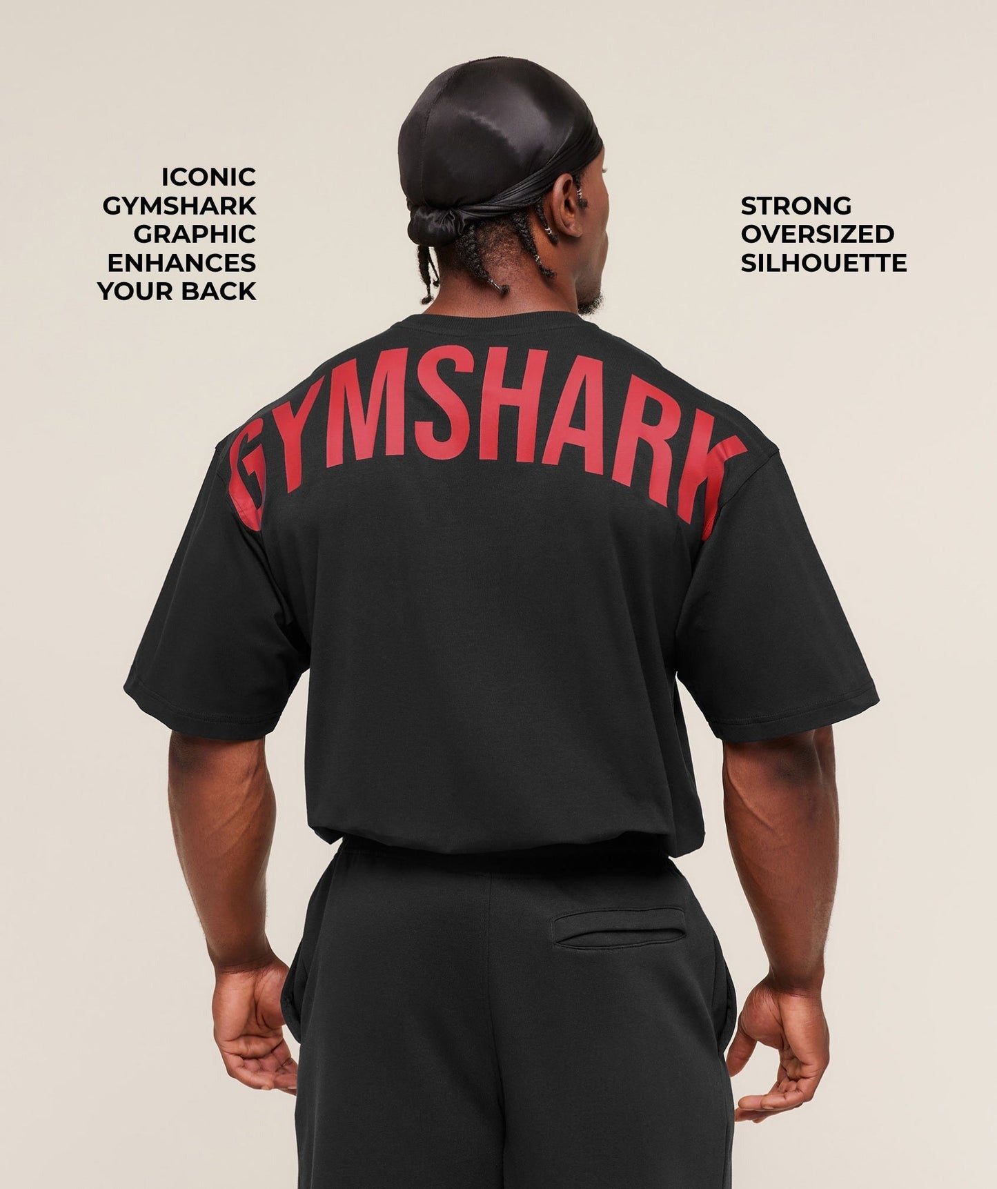 Gymshark Power T-Shirt - Black/Conditioning Red