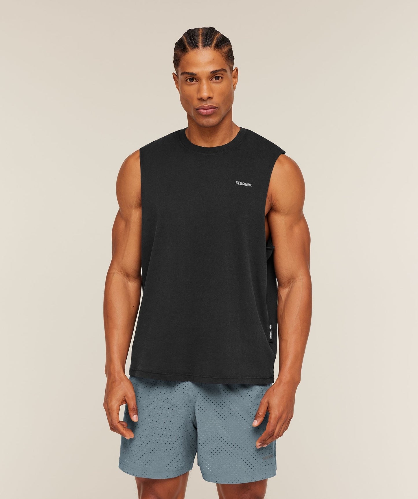 Gymshark x CBUM Washed Sleeveless T-Shirt - Black