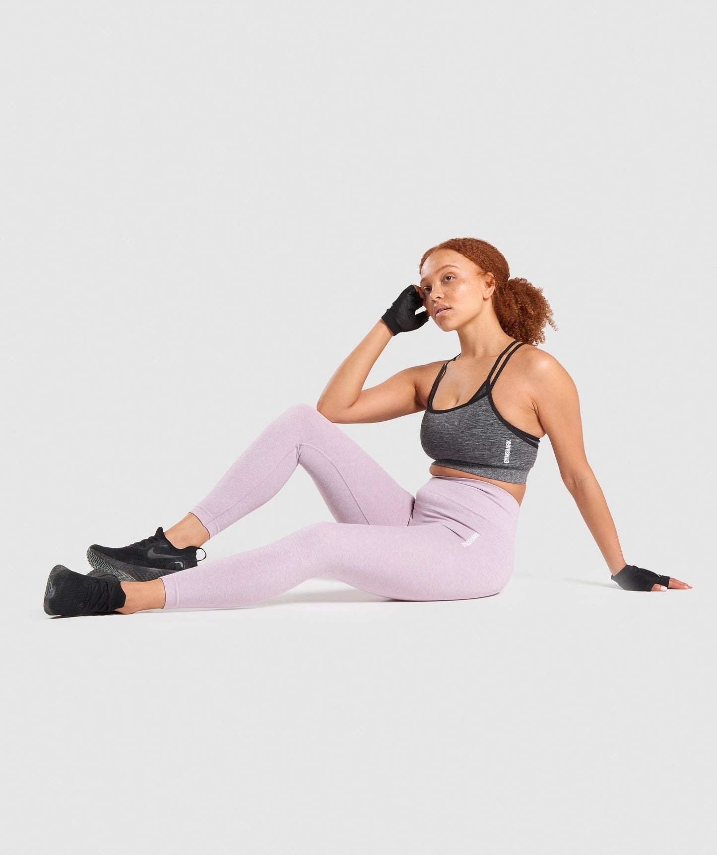 Gymshark Adapt Marl Seamless Sports Bra - Black