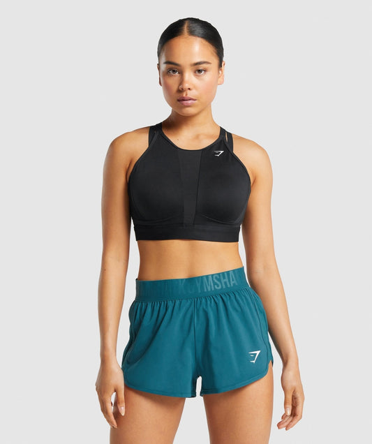 Gymshark Mesh Neckline Sports Bra - Black