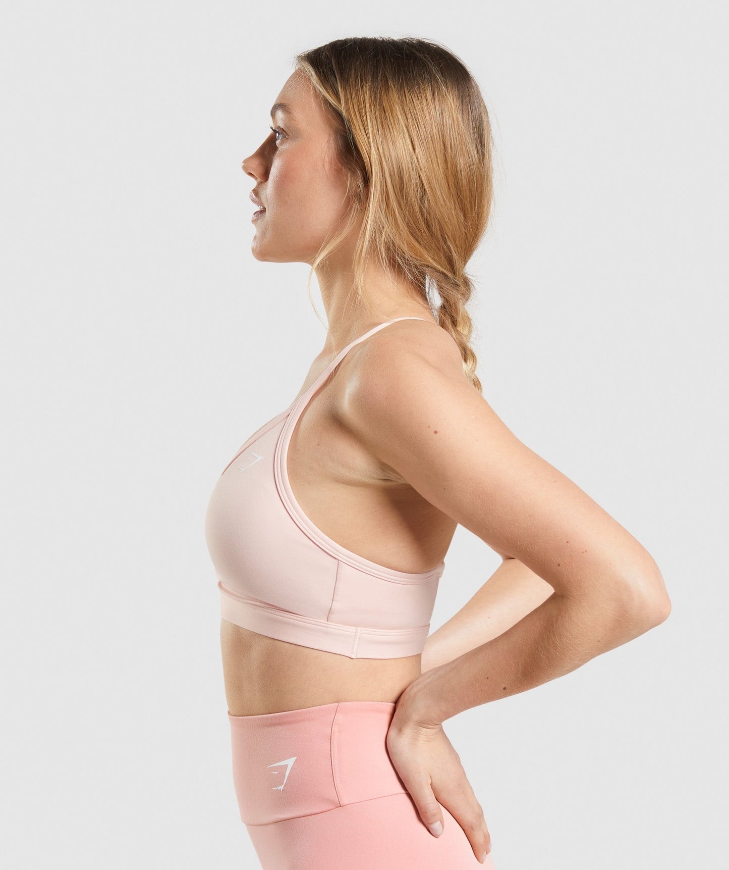 Gymshark Ruched Sports Bra - Light Pink