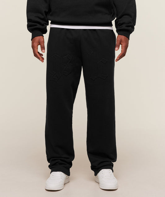 Gymshark Embossed Straight Leg Joggers - Black