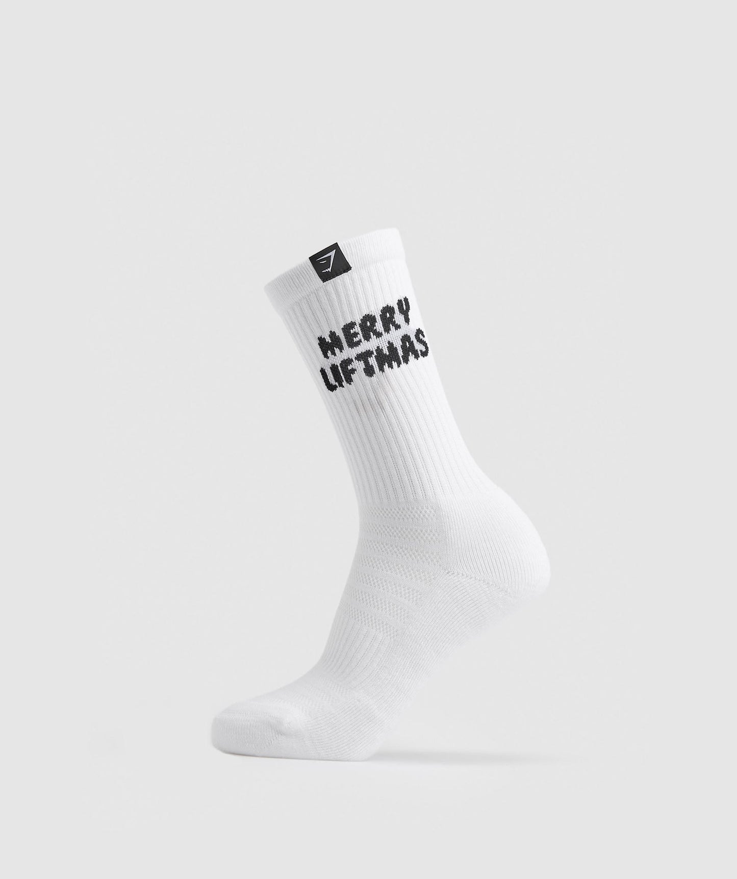 Gymshark Liftmas Single Crew Sock - White