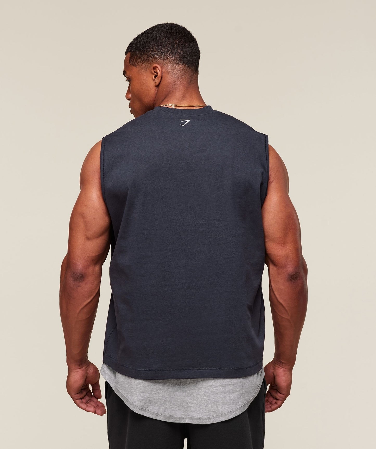 Gymshark GSLC 2in1 Reversible Tank - Light Grey Core Marl/Heavy Blue