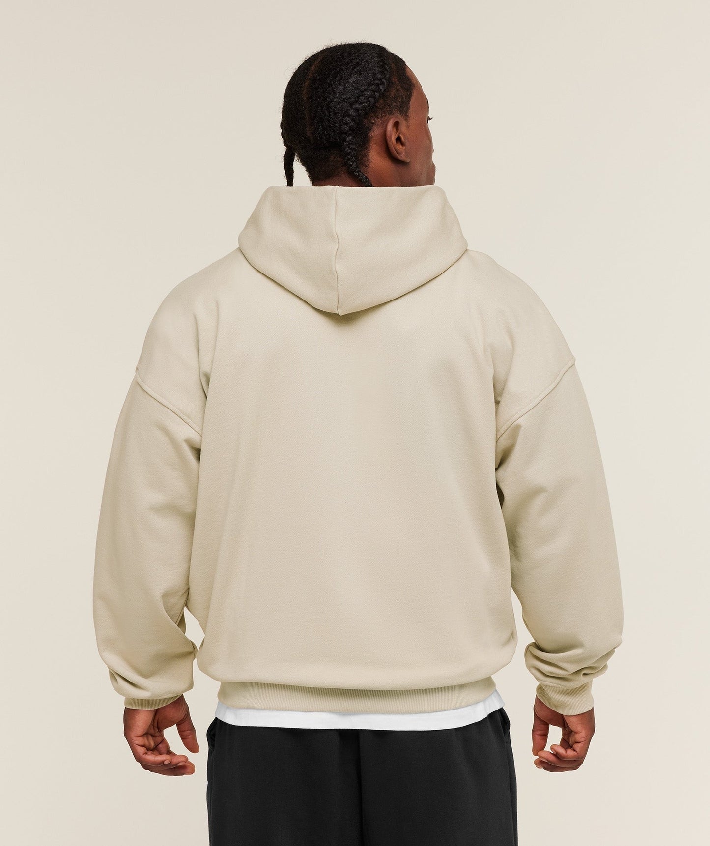 Gymshark Layered Graphic Zip Up Hoodie - Pebble Grey