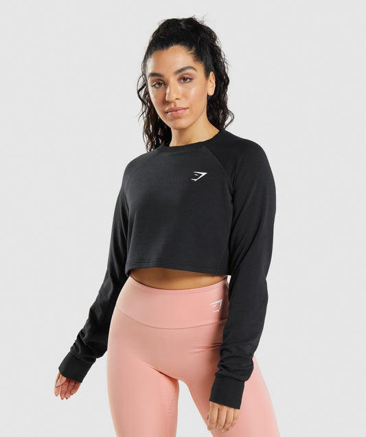 Gymshark Training Cropped Sweater - Black