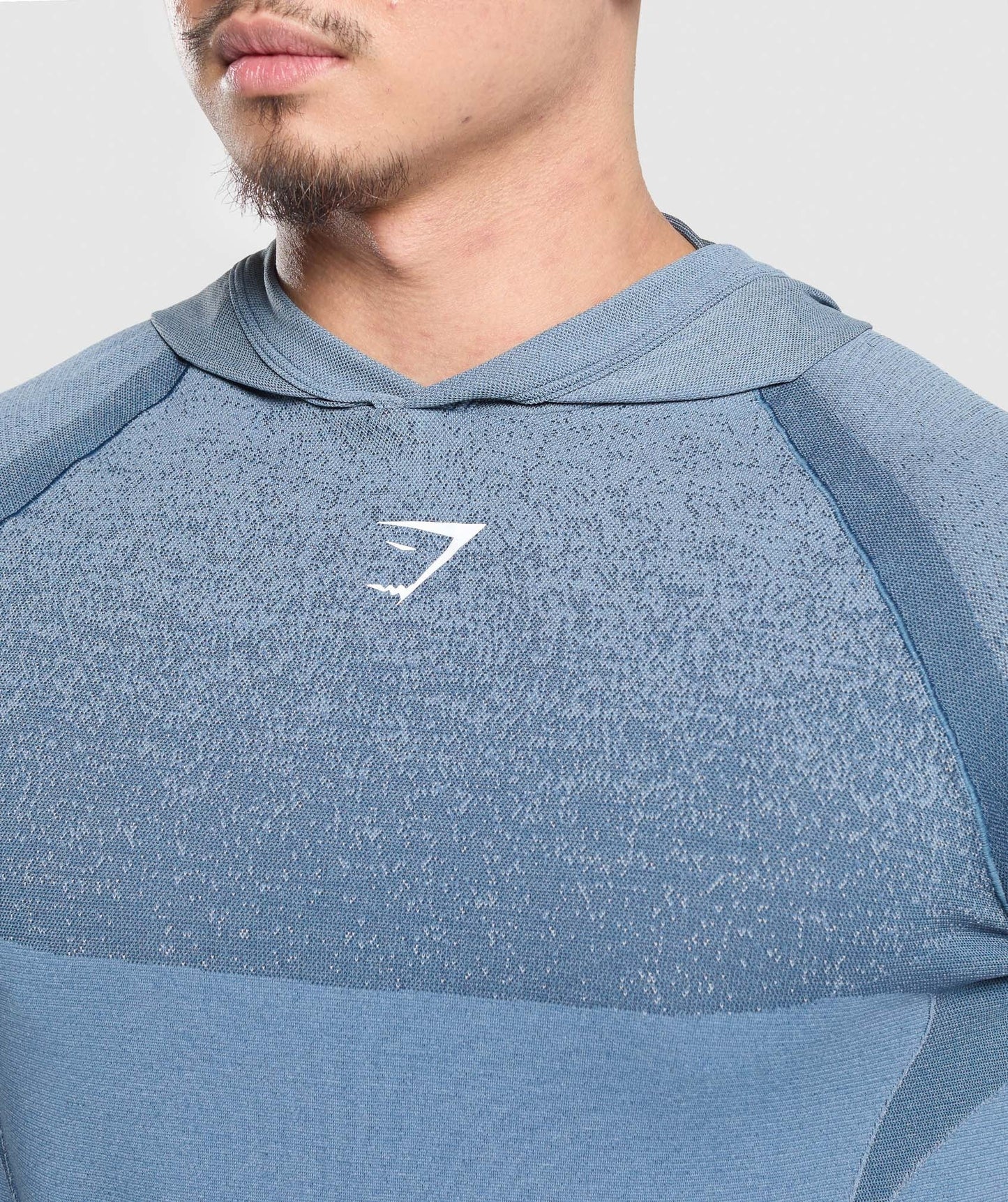 Gymshark Shadow Seamless Hoodie - Faded Blue