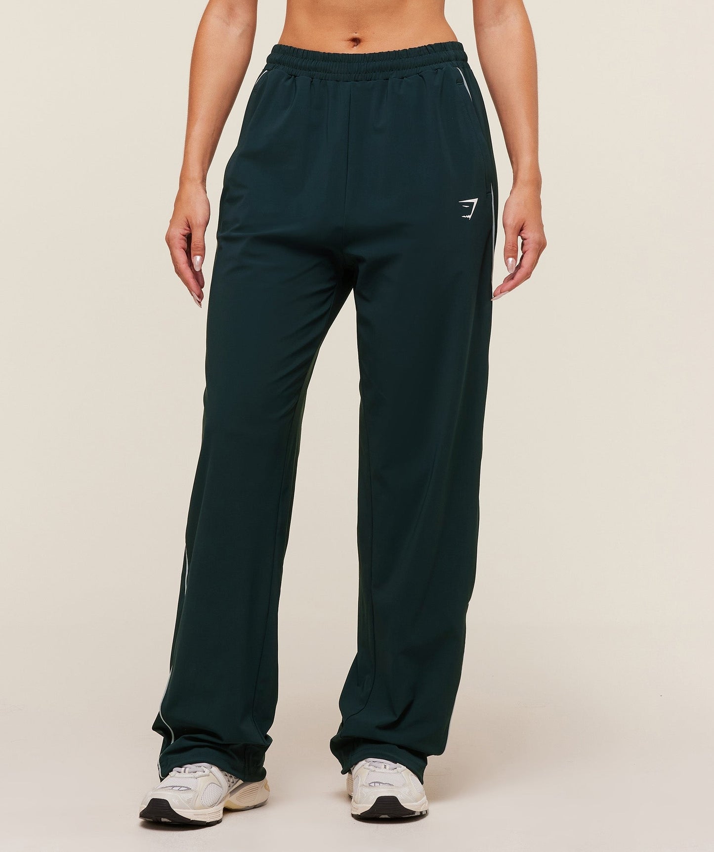 Gymshark Stitch Feature Woven Pants - Deep Petrol Blue/Smoke Blue