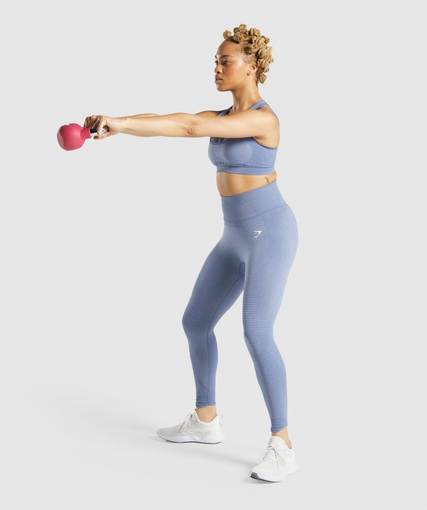 DNU - Gymshark Vital Rise Seamless Sports Bra - Blue Marl
