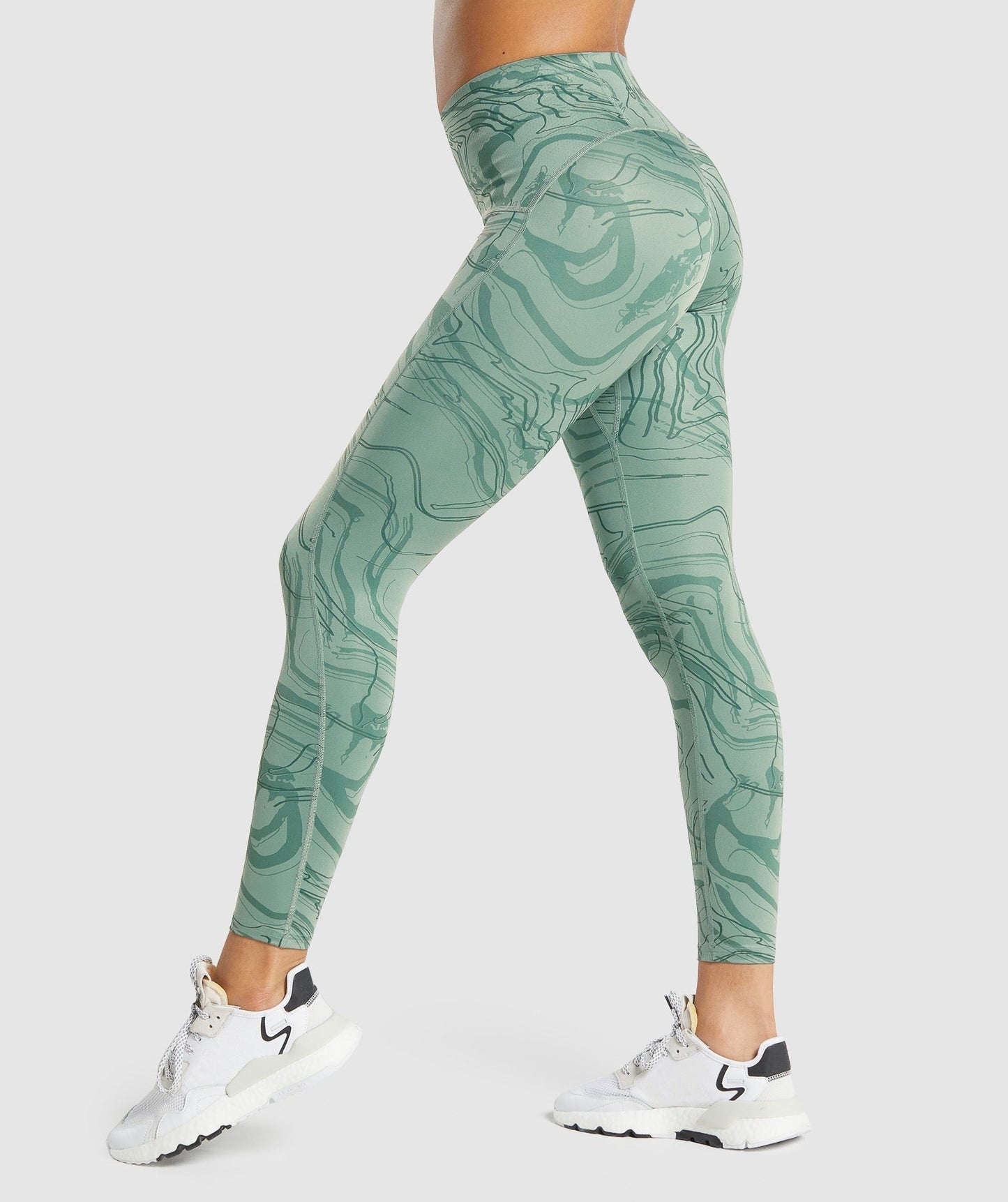 Gymshark GS Power Support Leggings - Green Print