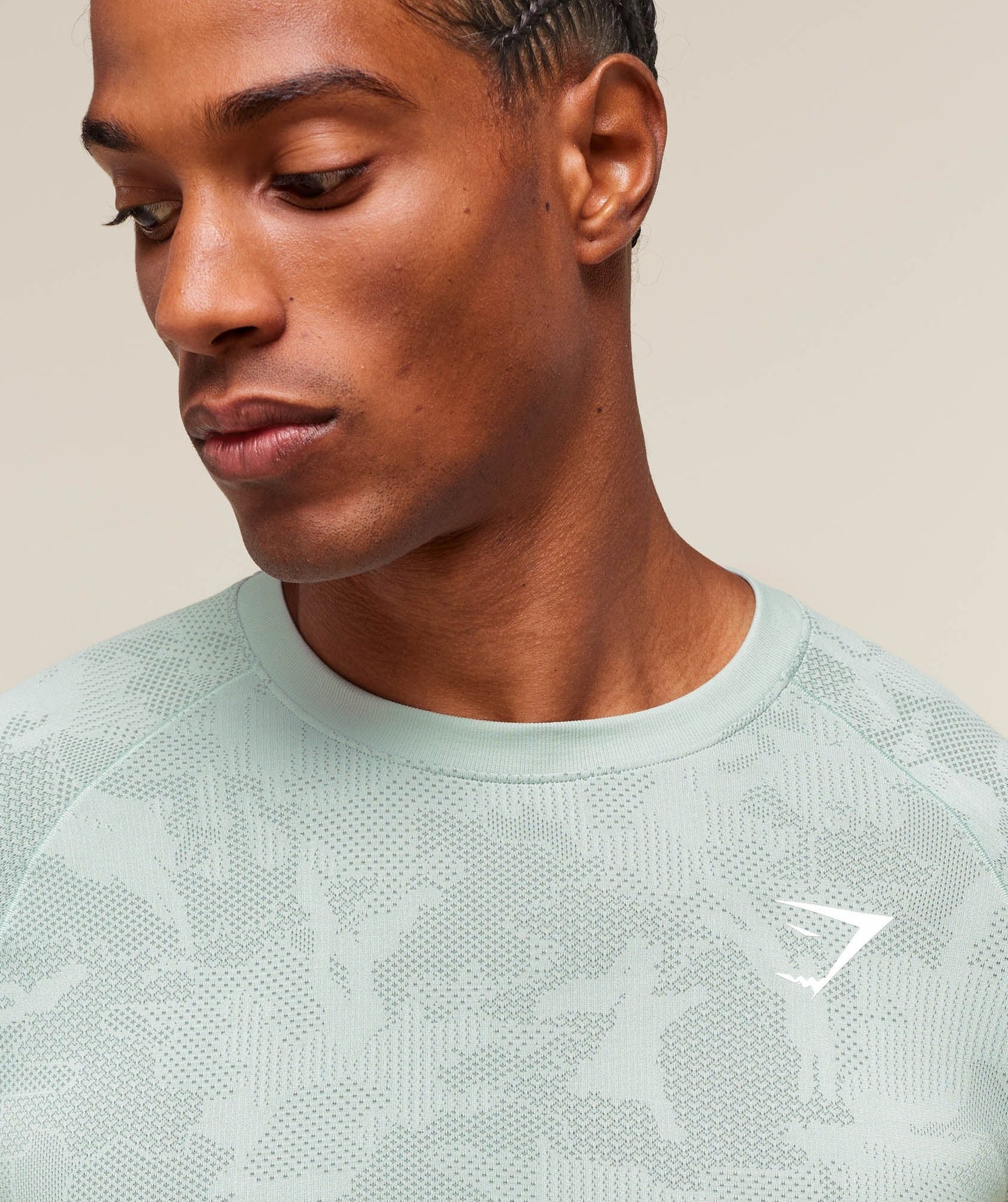 Gymshark Geo Seamless T-Shirt - Morning Blue/Celeste Blue