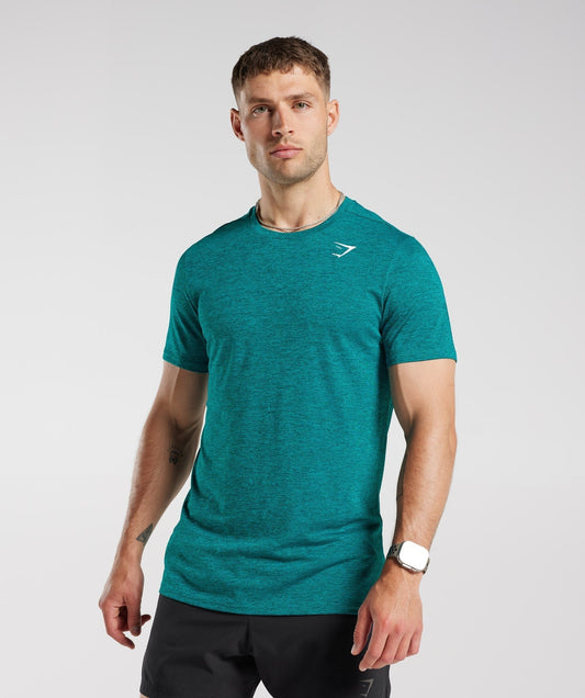 Gymshark Arrival Marl T-Shirt - Seafoam Blue/Deep Teal Marl