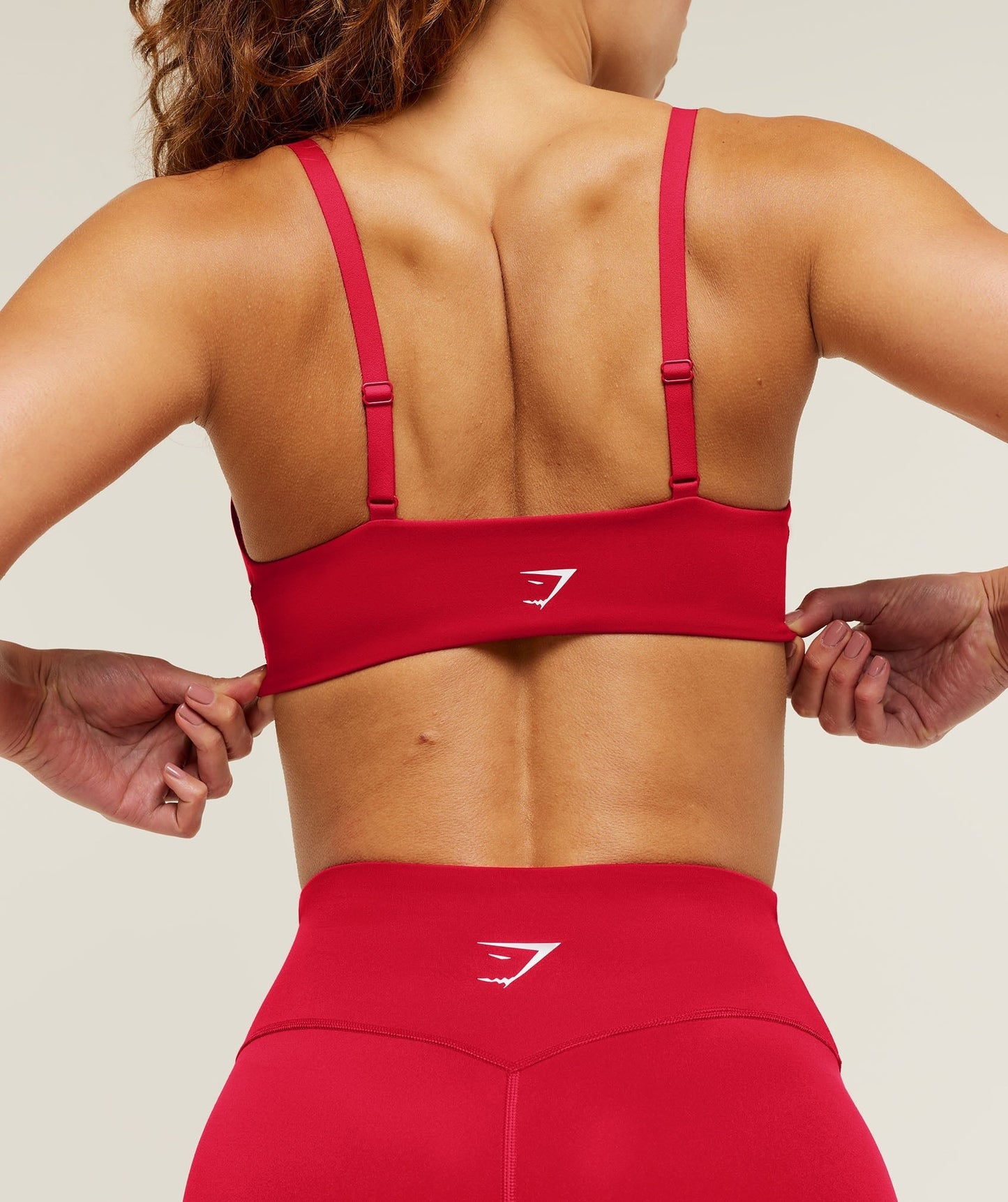 Gymshark Colour Block Sports Bra - Carmine Red