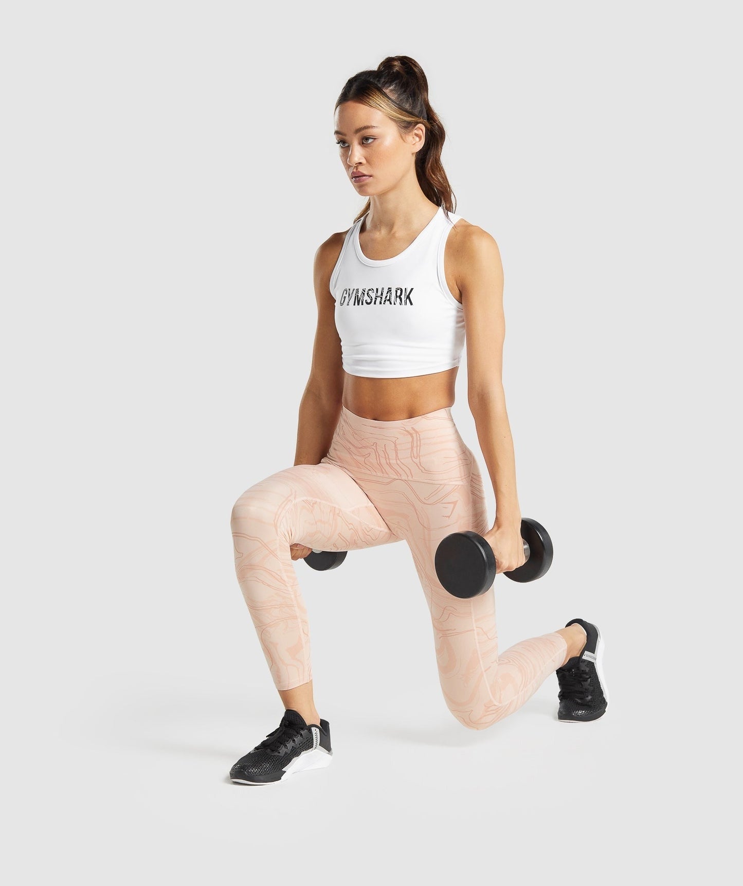 Gymshark GS Power Support Leggings - Light Pink Print
