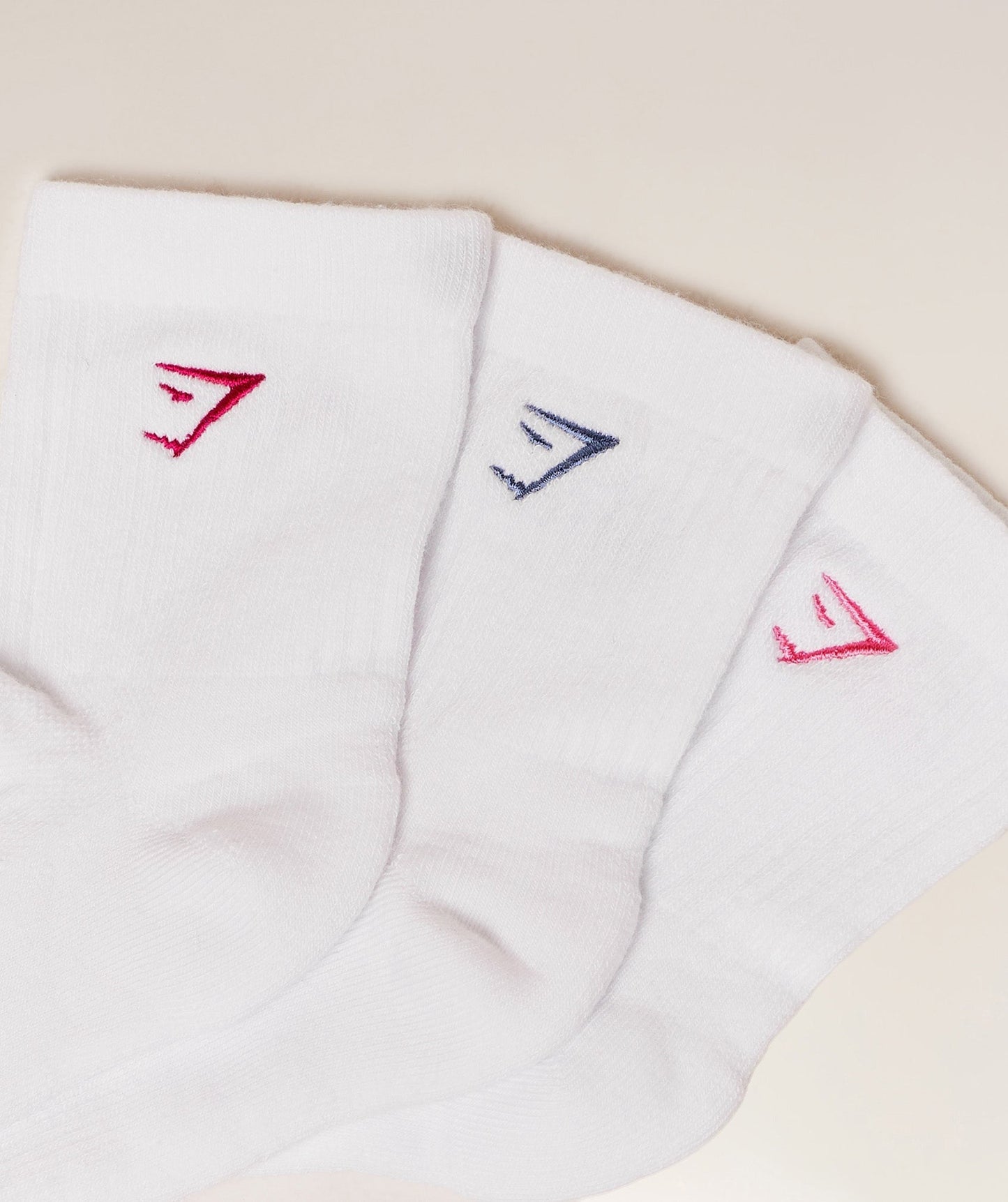 Gymshark Lattes and Lunges Multi Graphic Midi 3pk - White