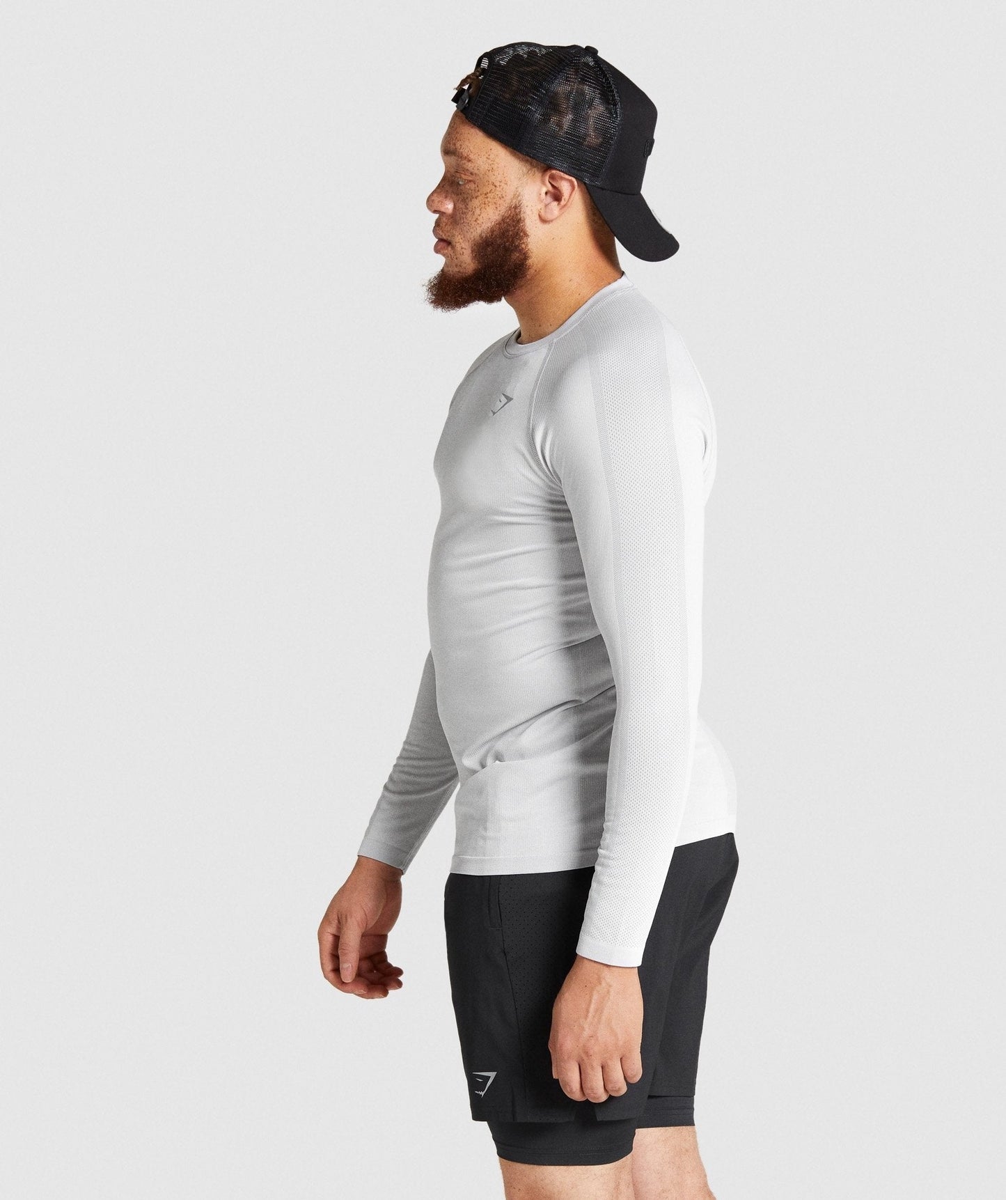 Gymshark Aspect Lightweight Seamless Long Sleeve T-shirt - Light Grey
