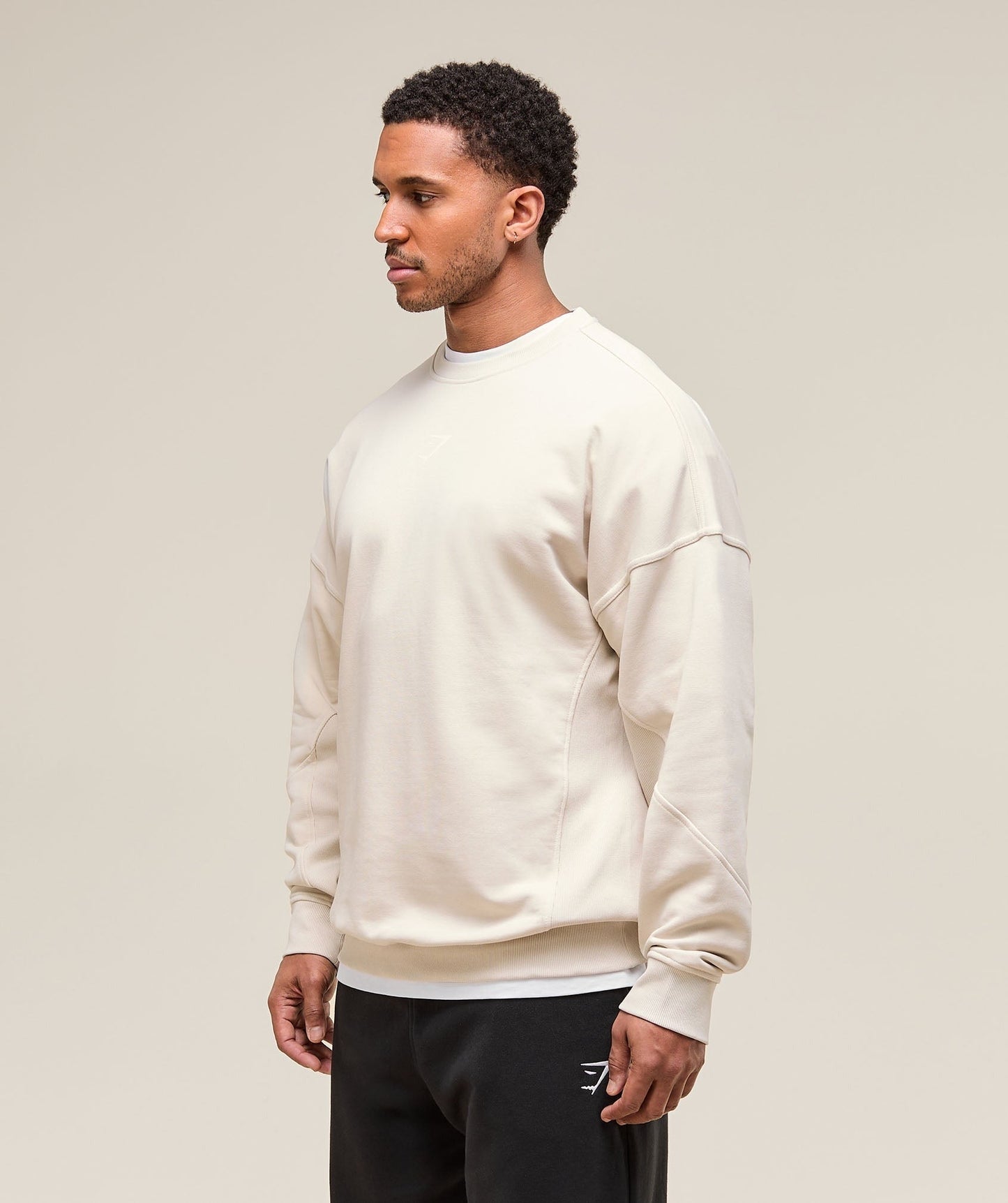 Gymshark Power Crew - Oat White