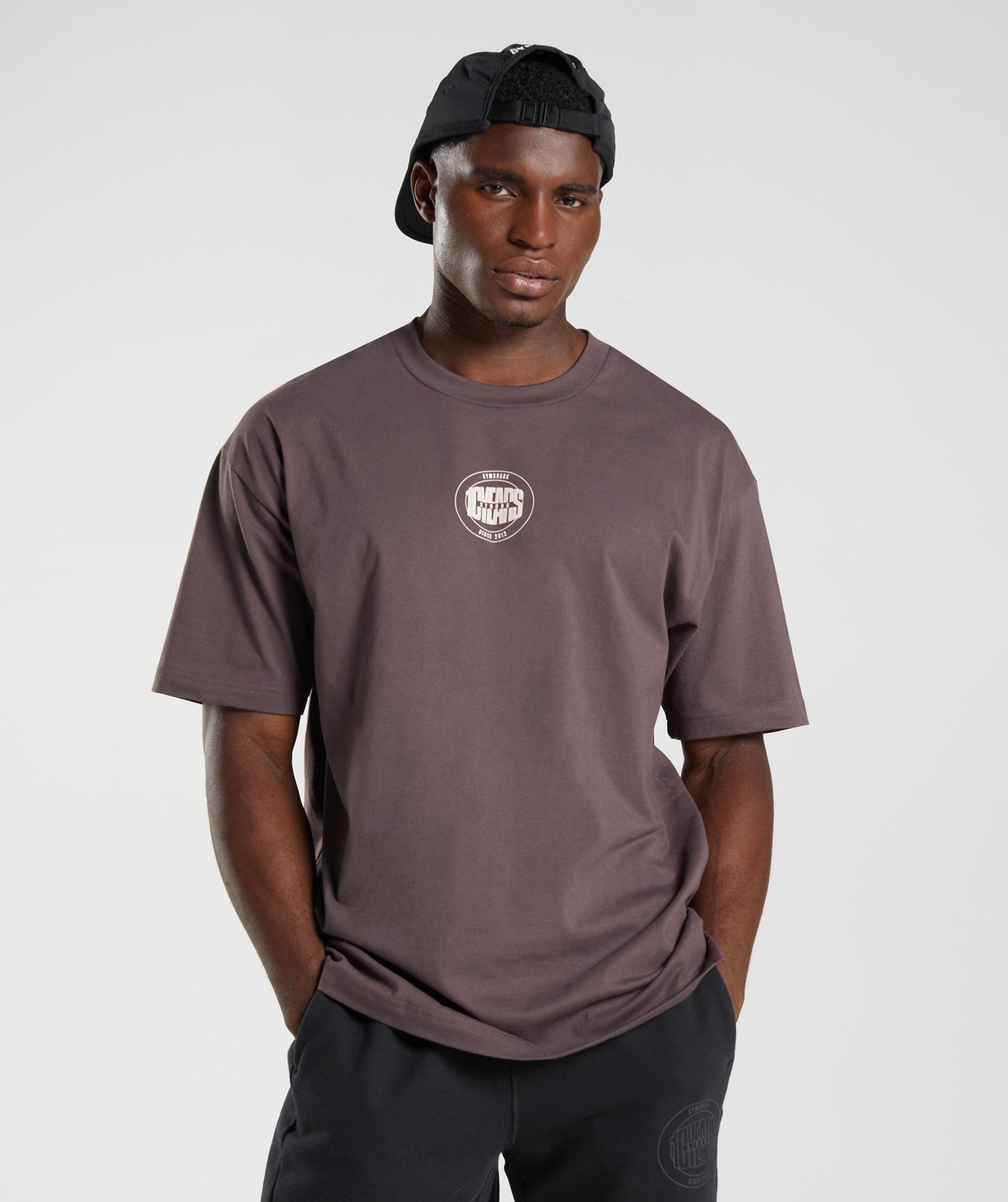 Gymshark GS10 Year Oversized T-Shirt - Chocolate Brown