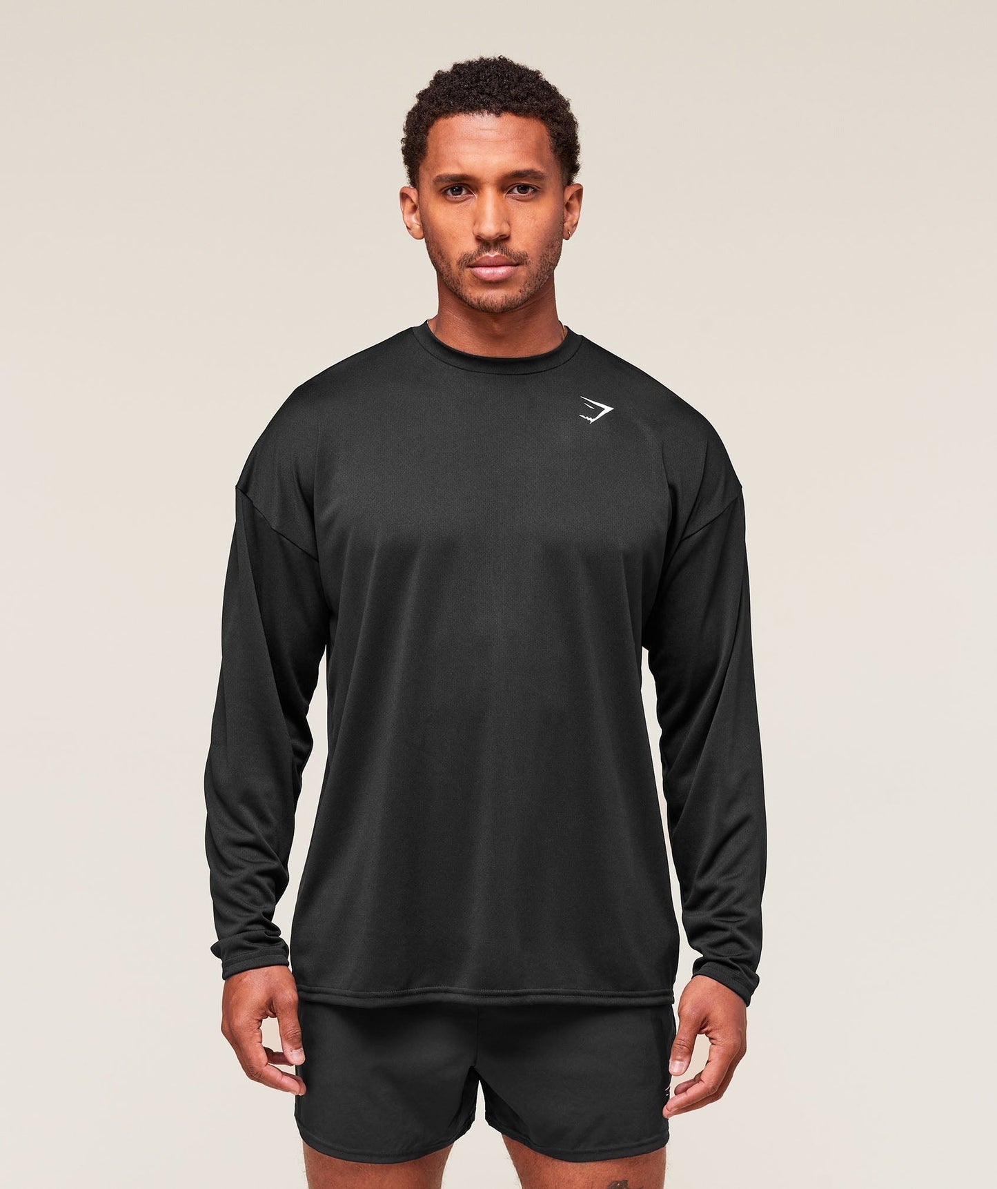Gymshark Arrival Oversized Long Sleeve T-Shirt - Black
