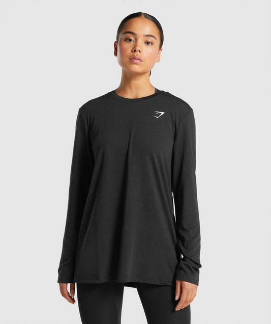 Gymshark Training Oversized Long Sleeve Top - Black