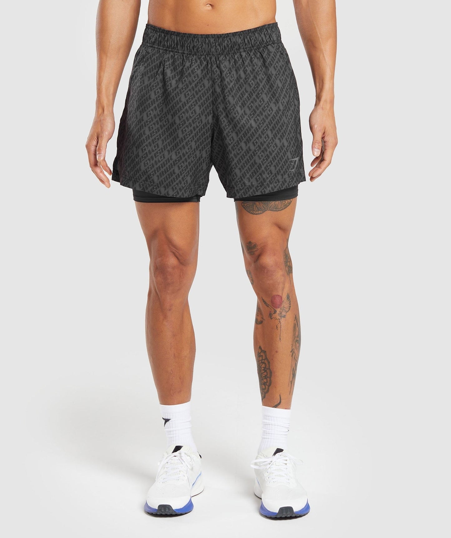 Gymshark Sport 5" 2 in 1 Shorts - Asphalt Grey/Black