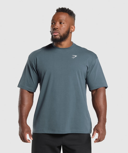 Gymshark Essential Oversized T-Shirt - Titanium Blue