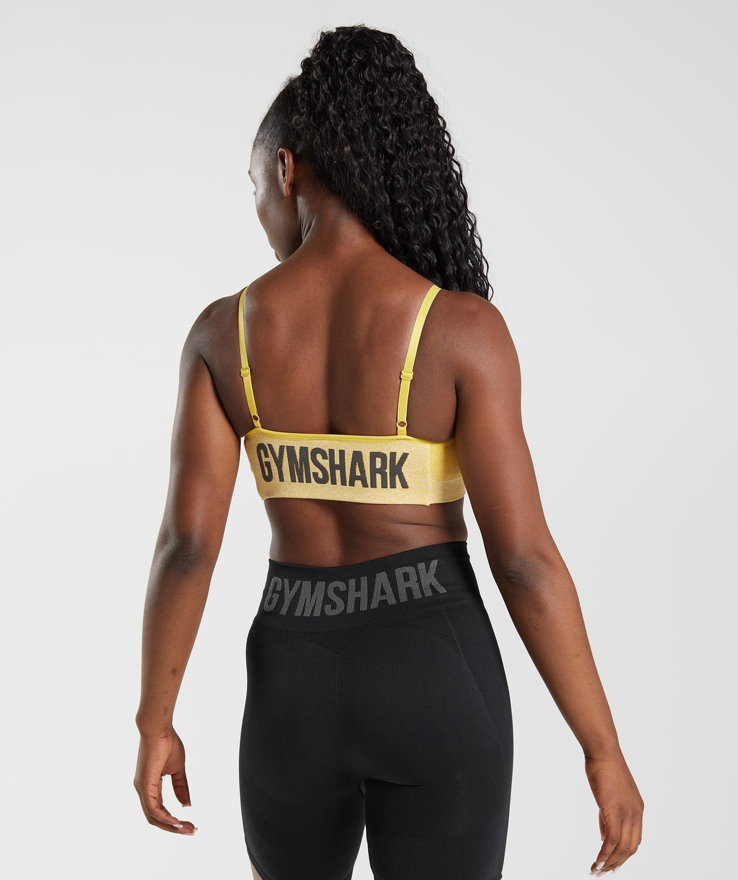 Gymshark Flex Strappy Sports Bra - Medallion Yellow/White Marl