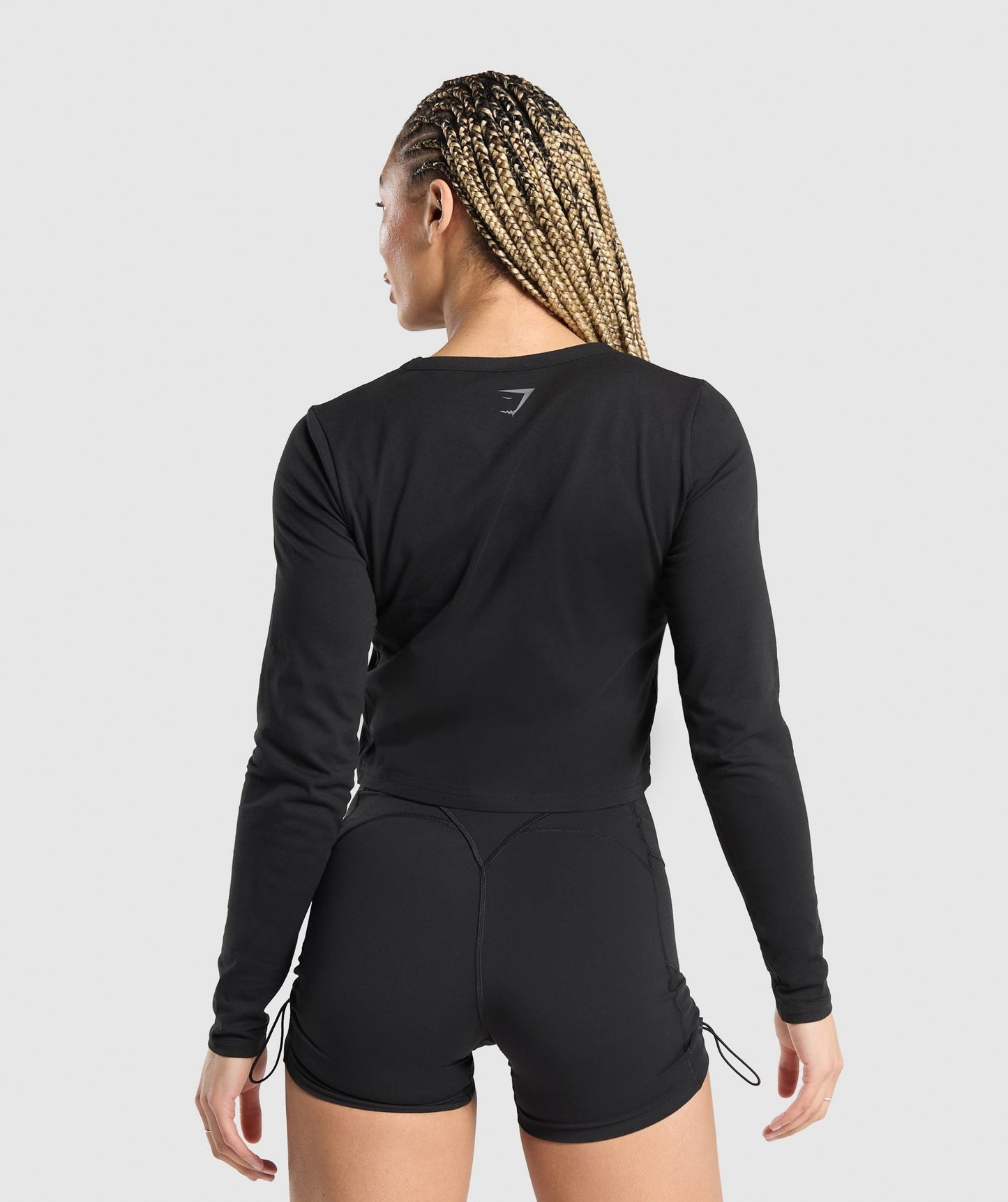 Gymshark Lifting Baddie Midi Long Sleeve Top - Black