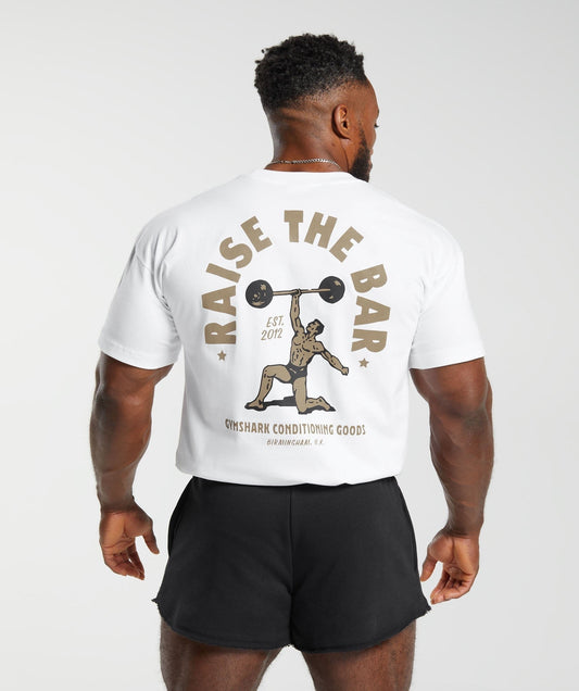 Gymshark Raise the Bar T-Shirt - White