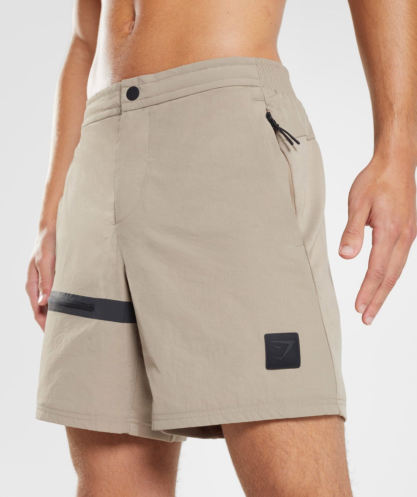 Gymshark Retake Woven 7" Shorts - Cement Brown
