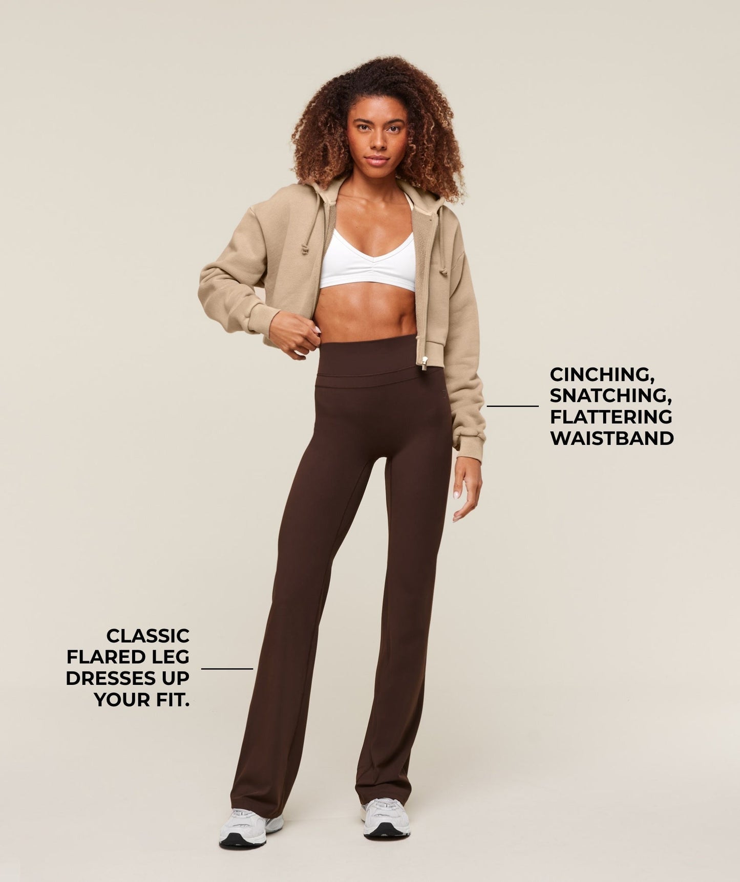 Gymshark Whitney Tall Flared Legging - Depth Brown
