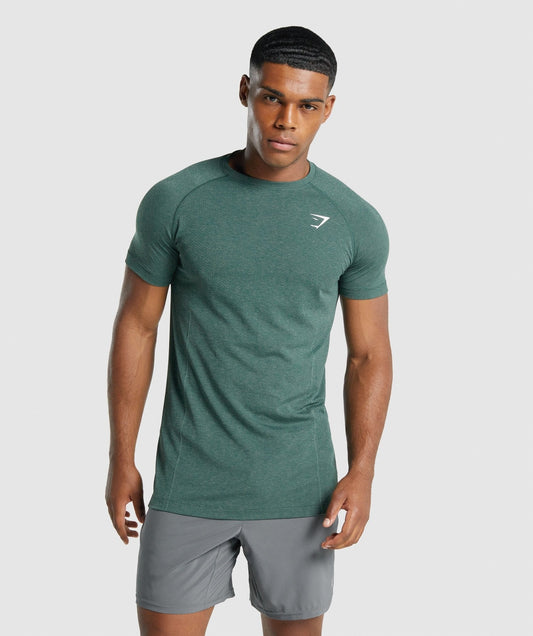 Gymshark Vital Light T-Shirt - Dark Green Marl
