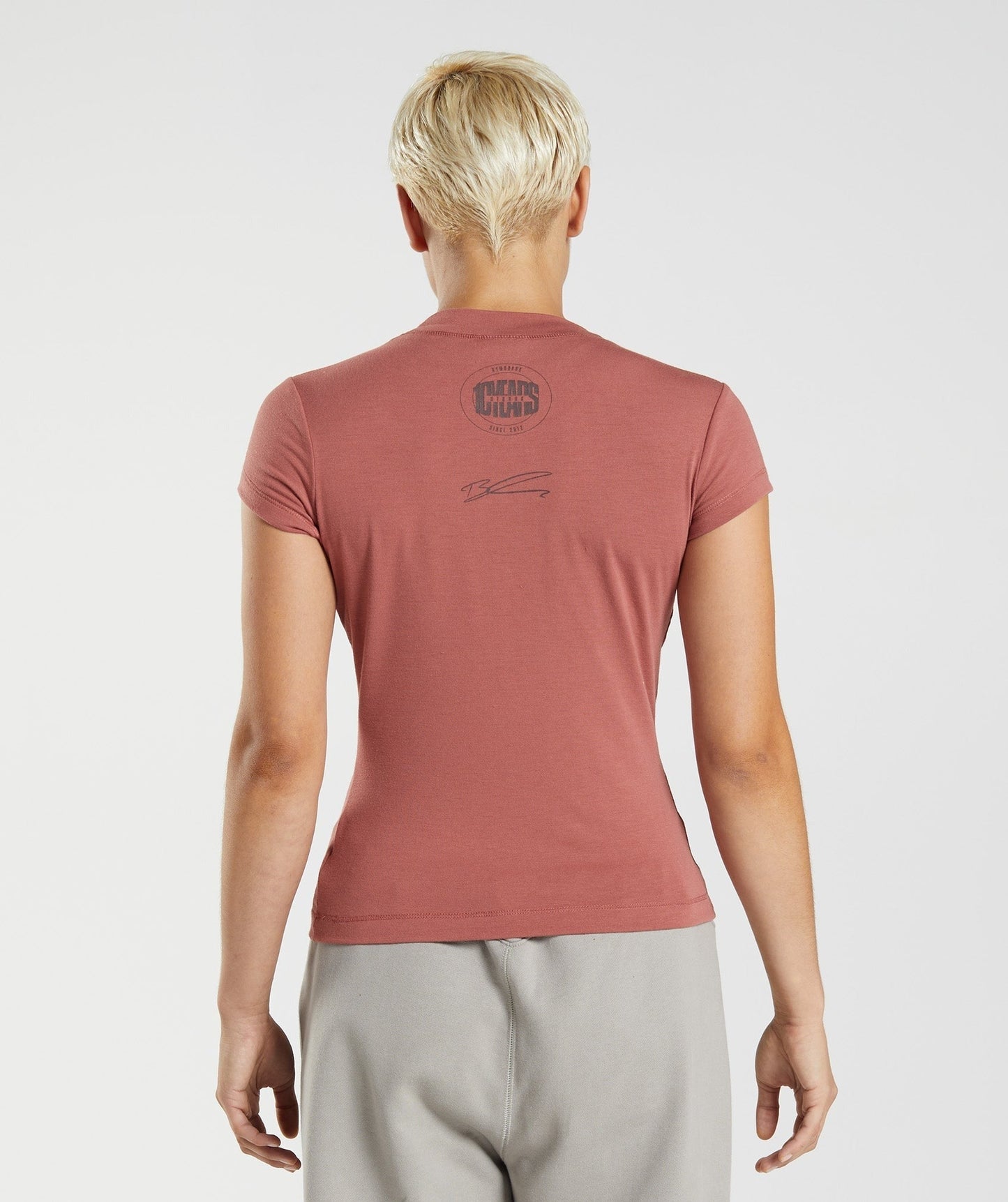 Gymshark GS10 Year Body Fit T-Shirt - Rose Brown