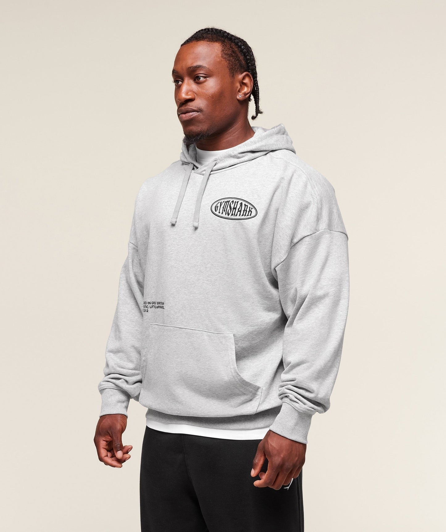 Gymshark Authentic Lifting Apparel Hoodie - Light Grey Core Marl